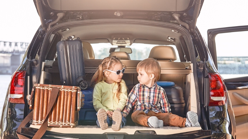 Children luggage packed