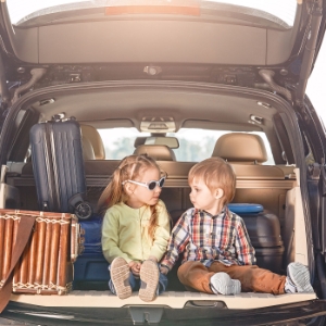 Children luggage packed