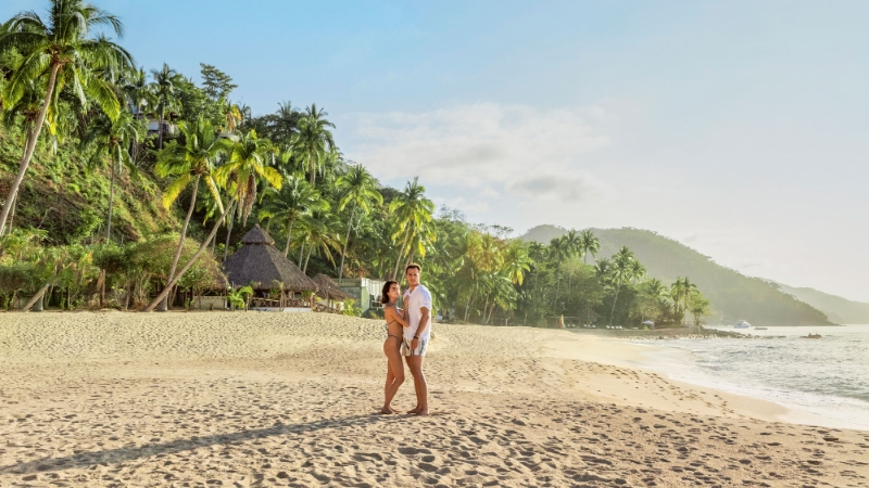 Couple on the beach at Puerto Vallarta