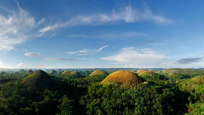 Chocolate hills Bohol island Philippines