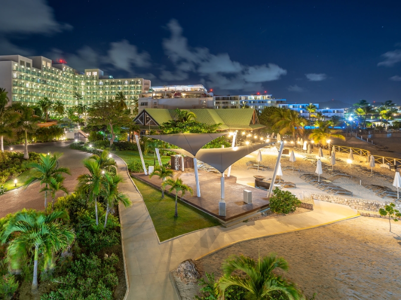 Exterior Waterfront Stage Night