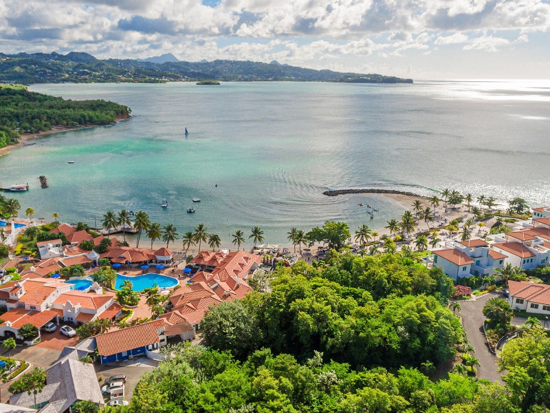aerial main pool beachfront