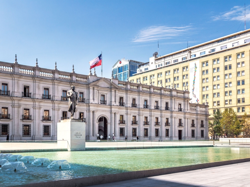 La Moneda Presidential Palace Plaza de Armas Santiago Chile