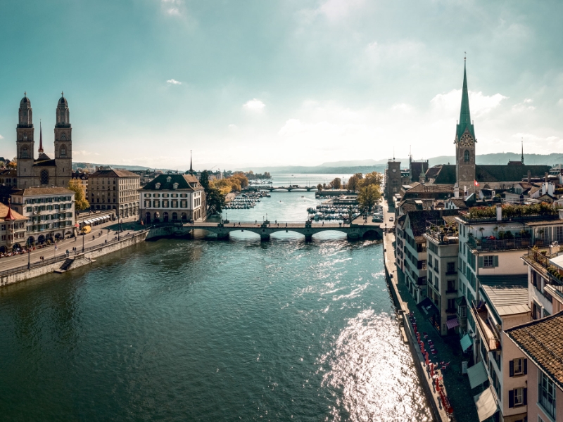 Zurich aerial view