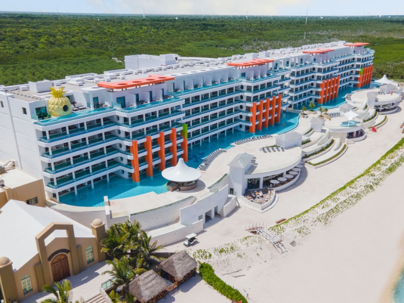 Beachfront building overview