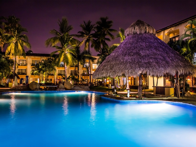 Pool at night