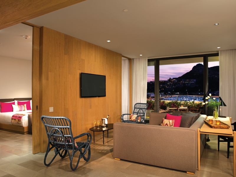 xhale club Master Suite Marina View Living Area