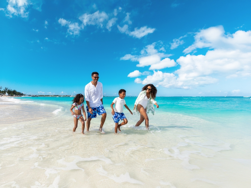 Family at the beach