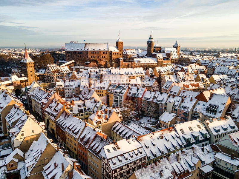 Christmas Market Aerial View