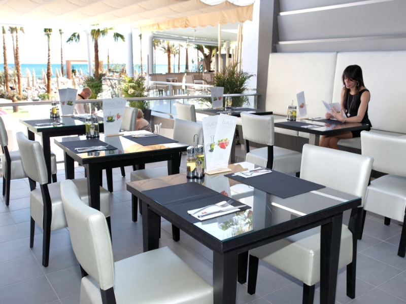 Poolside snack bar with terrace