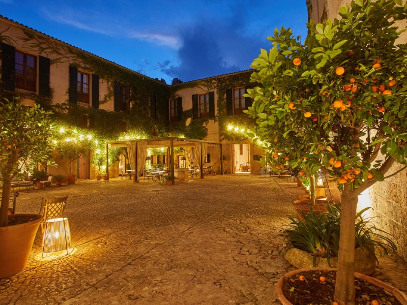 Hotel Exterior at Night