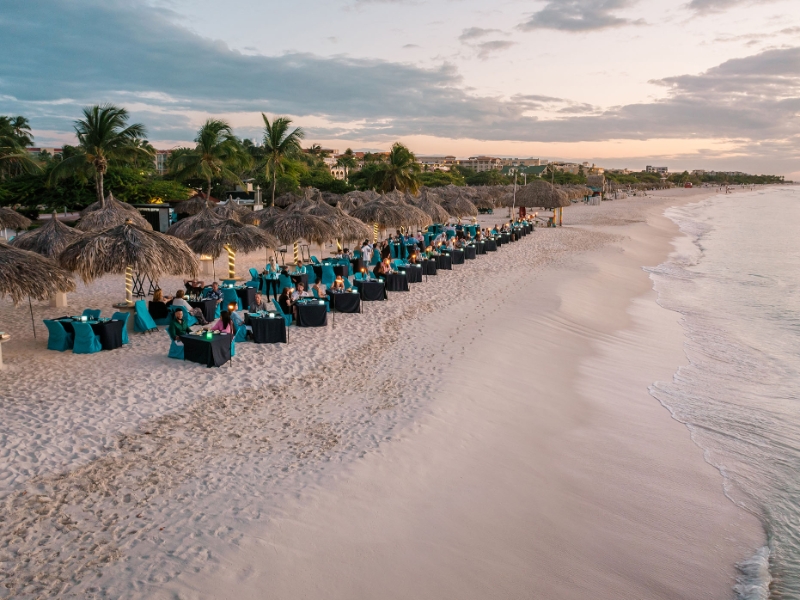 Evening and Night Dinner on Beach