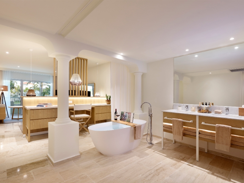 Junior Suite Garden View King Bed Bathroom Adult Only