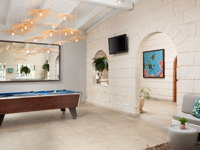 Pool Table and lounge area