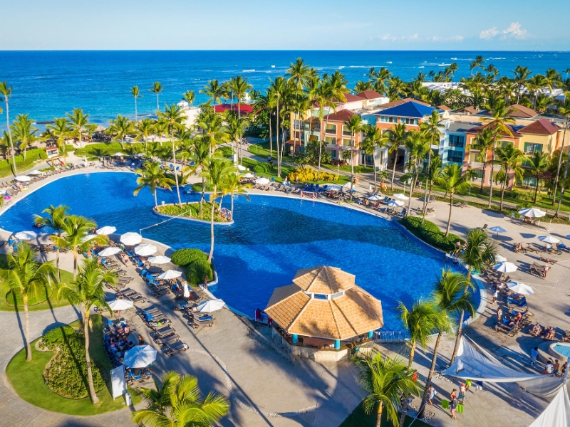 Ocean Blue Sand Pool Aerial