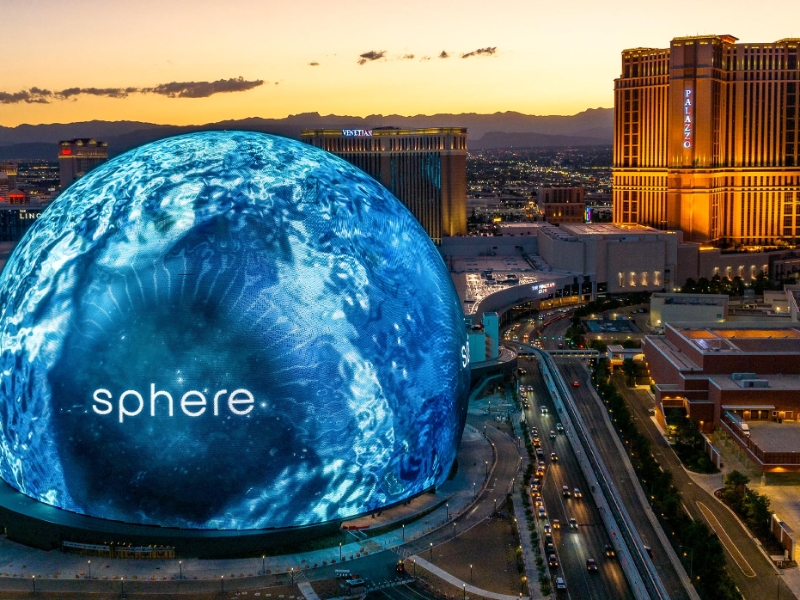Hotel and Sphere Aerial View