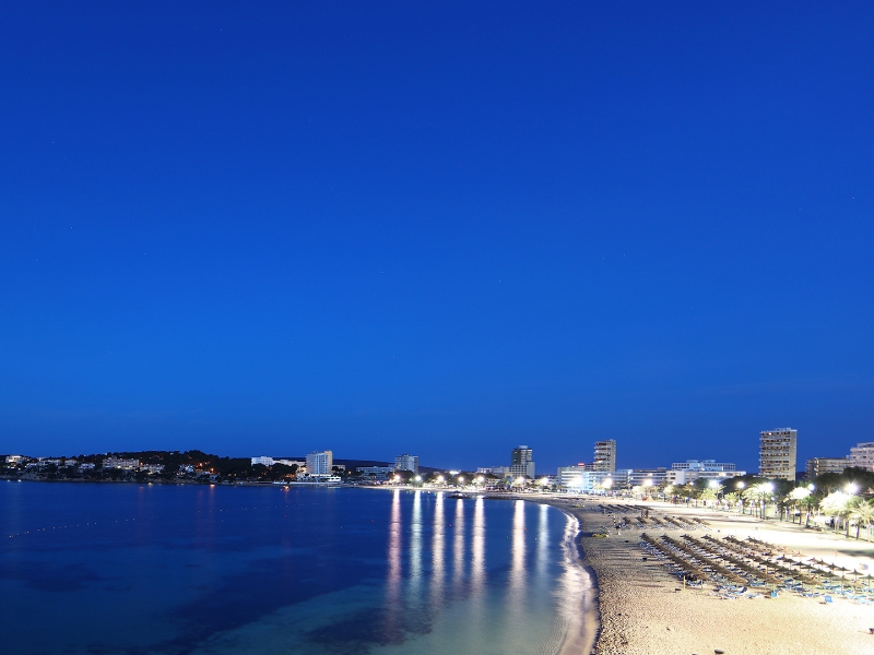 Beach view night