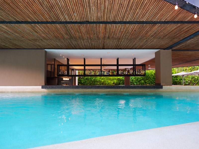 Relaxing Swim Up Bar Day