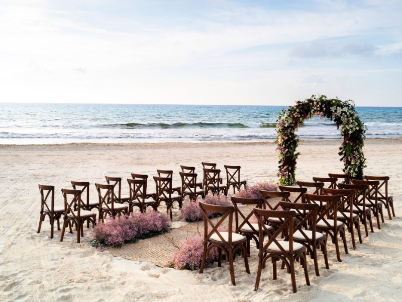 Wedding Beach Ceremony Setup