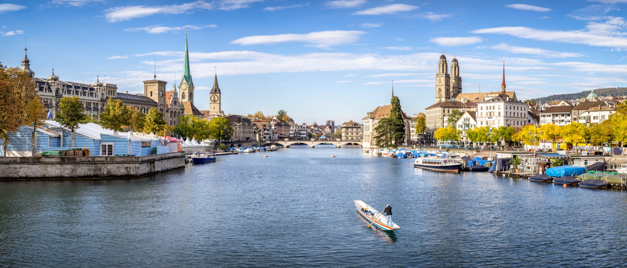 Zurich Limmat river Switzerland